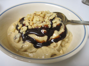 Banana Peanut Butter Ice Cream with Topping